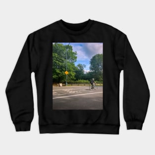 Central Park Summer Biker Manhattan NYC Crewneck Sweatshirt